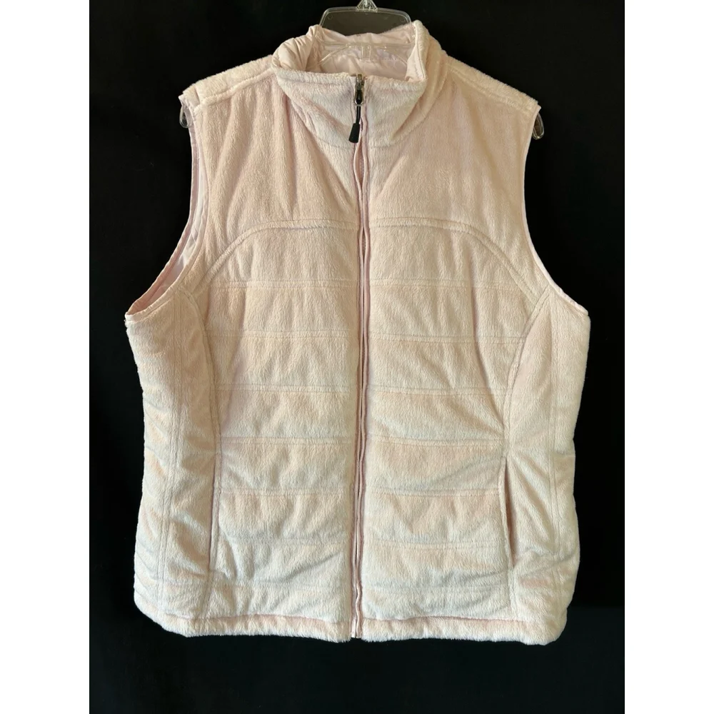 Women's Izod Performx Reversible Two in One Vest Pale Pink XL Style 8738 Winter - Picture 5 of 10